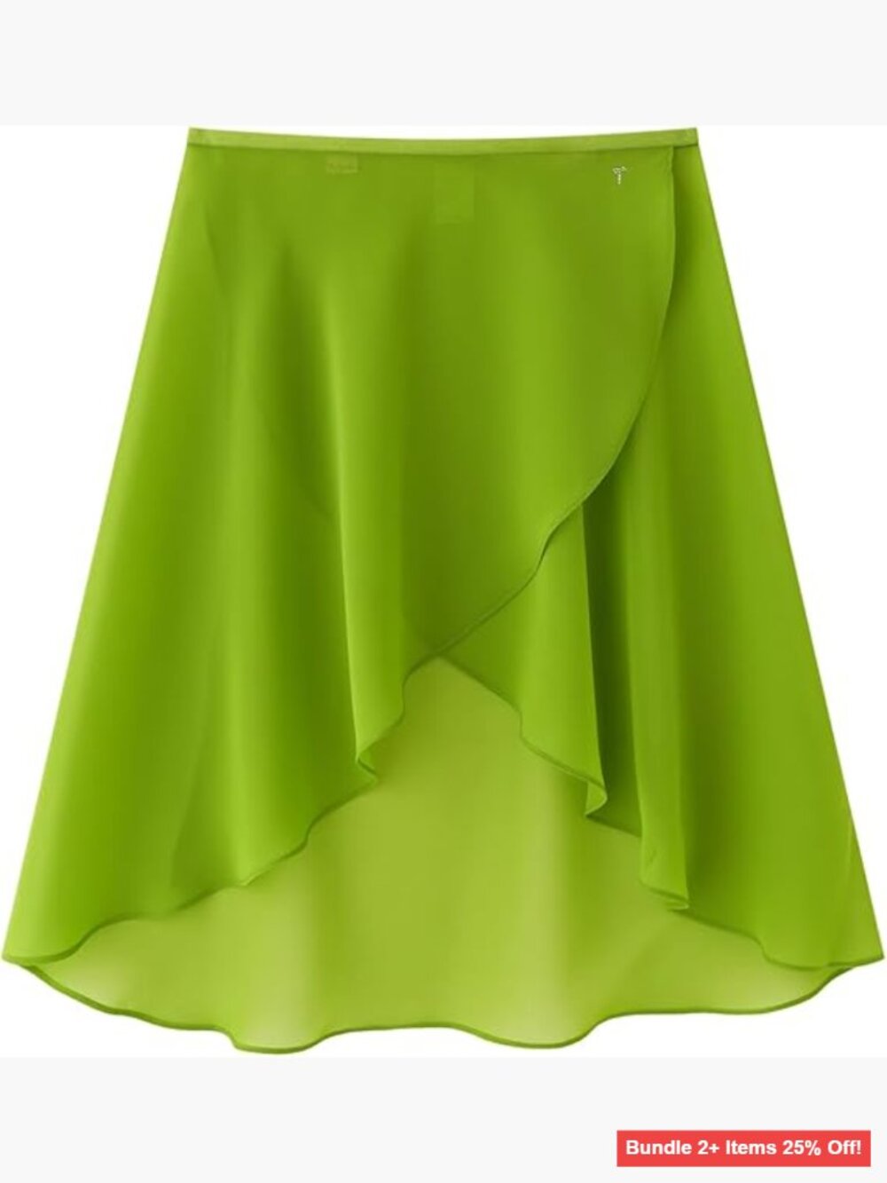 High Low Ballet Skirt with Rhinestone Waist, Asymmetrical Tie-Up Design